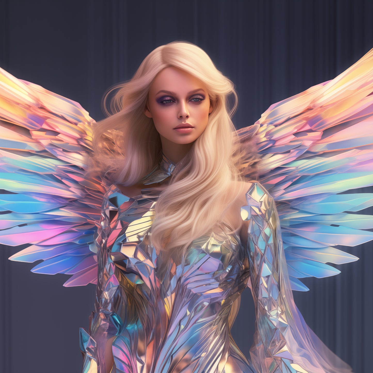 The Pastel Prism Angel - Art Print