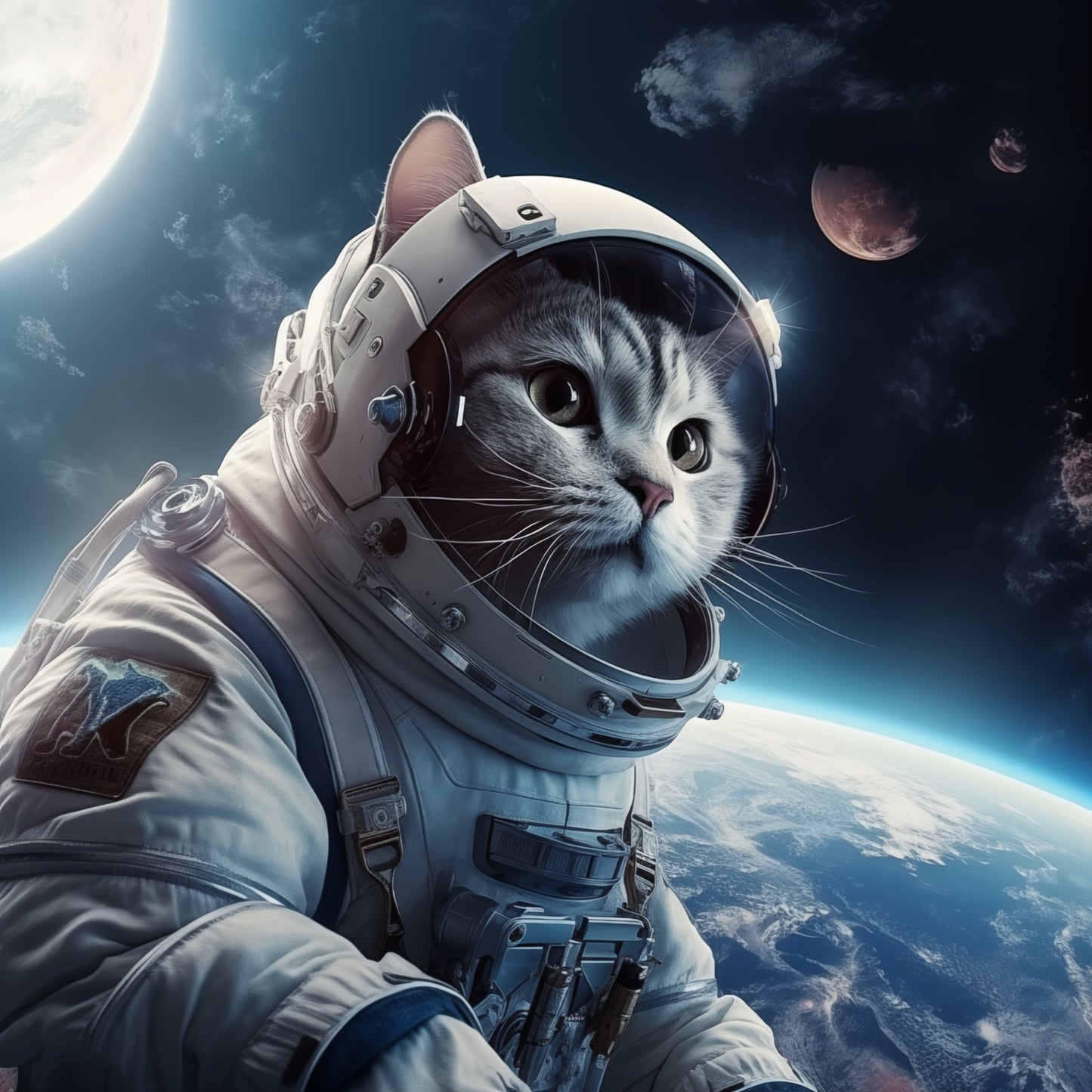 Serious Catstronaut - Art Print
