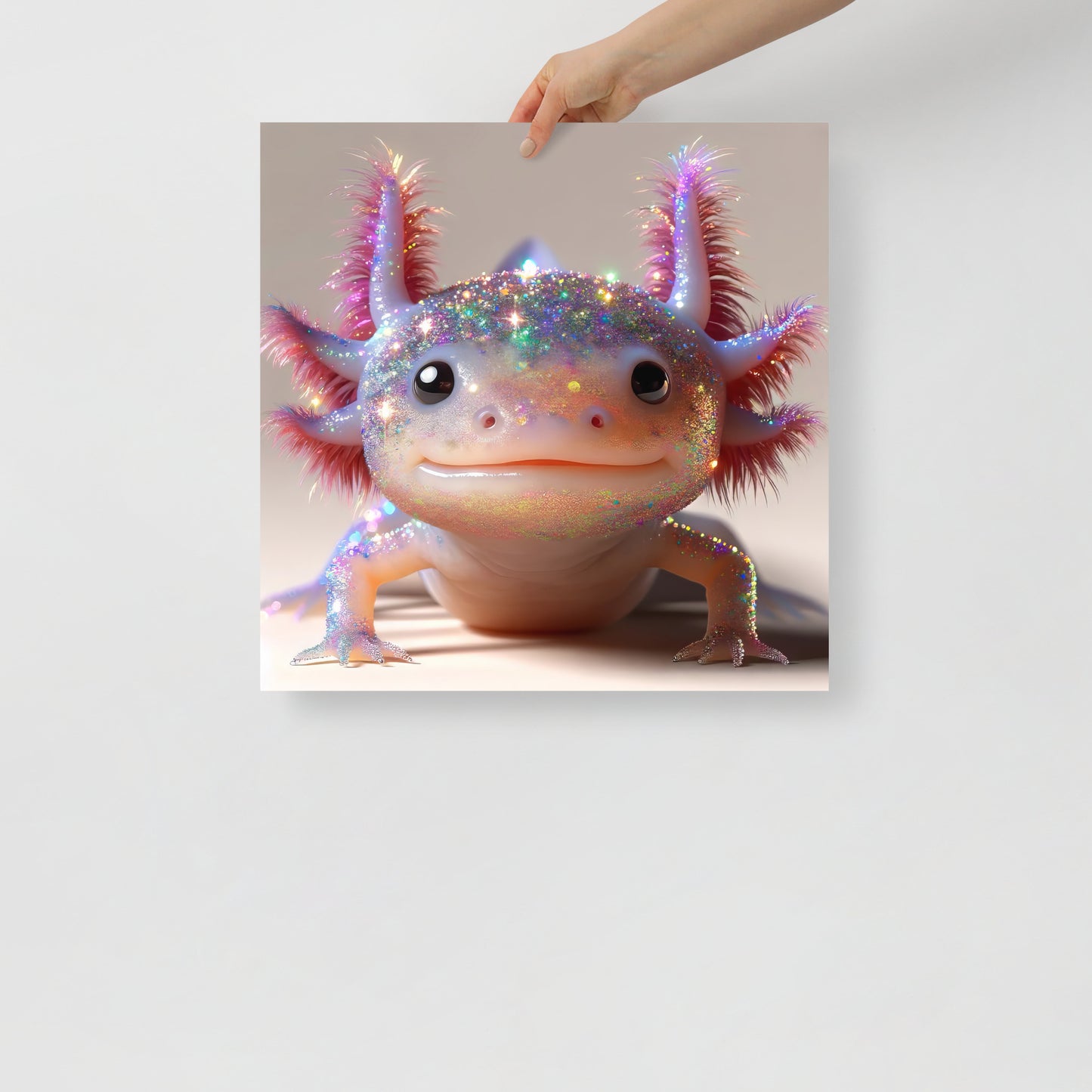 Bedazzled Baby Axolotl - Art Print