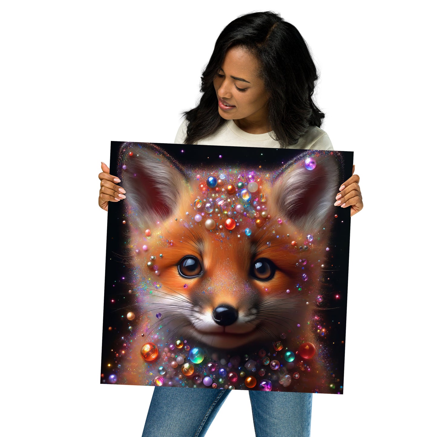 Bedazzled Baby Fox - Art Print